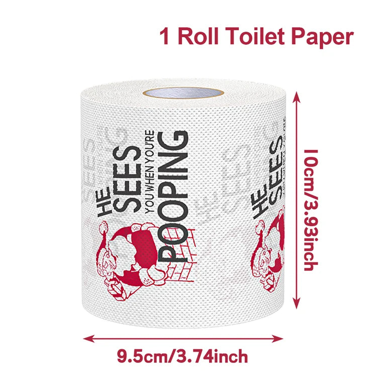 Christmas Toilet Paper Roll – Funny Merry Christmas & Happy 2026 New Year Tissue for Holiday Bathroom Décor