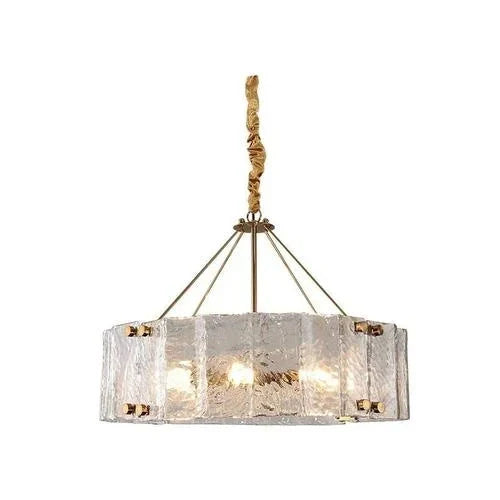 Modern Luxury Chandelier Pendant with Frosted Glass & Gold Details - 3 Sizes