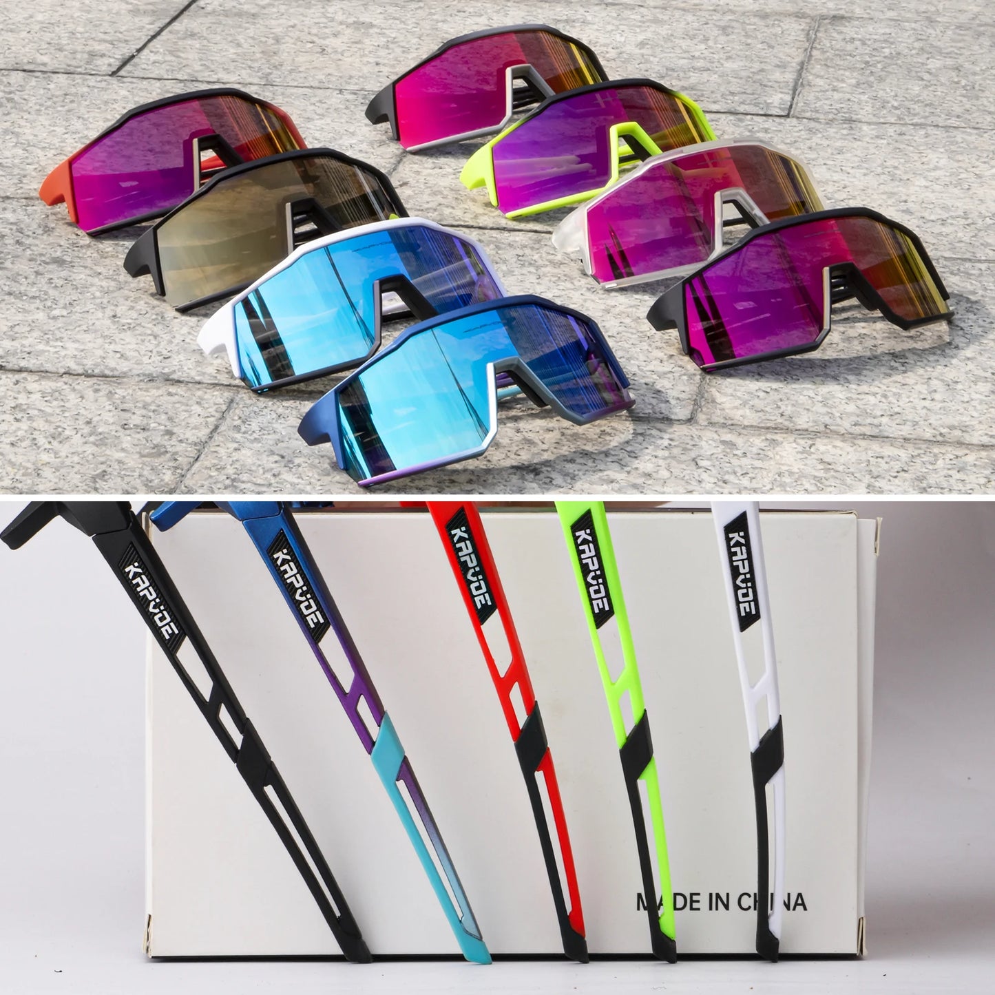 Kapvoe Men’s Cycling Glasses – UV400 Sports Sunglasses for Road & MTB Riding