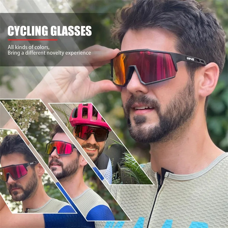 Kapvoe Men’s Cycling Glasses – UV400 Sports Sunglasses for Road & MTB Riding