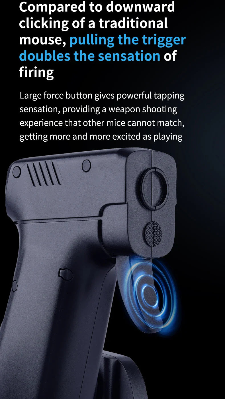 Ergonomic Gun Style Gaming Mouse