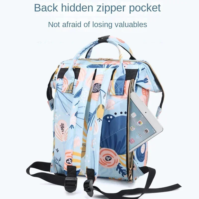 Fashion Mummy Diaper Backpack – Large Capacity Multi-Function Travel Nappy Bag for Baby Care