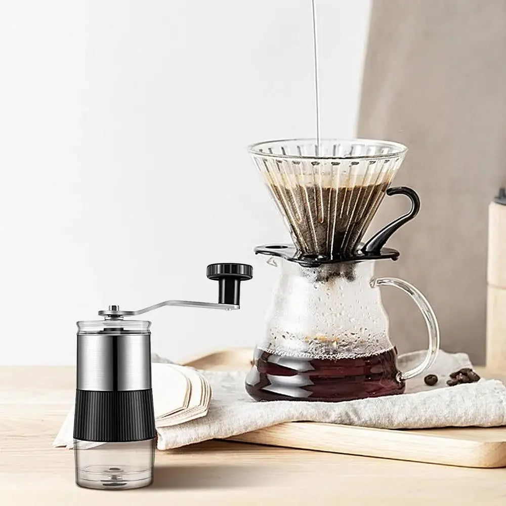 Manual Coffee Grinder – Portable Burr Hand Coffee Bean Grinder for Home & Camping