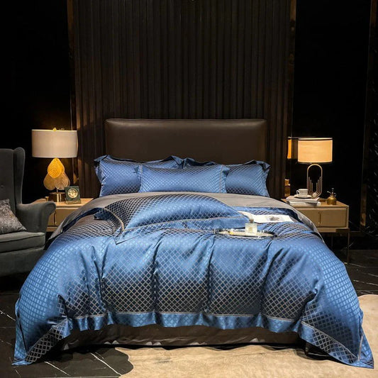 Royale Diamond Duvet Cover Set (Long-staple Sateen Cotton)