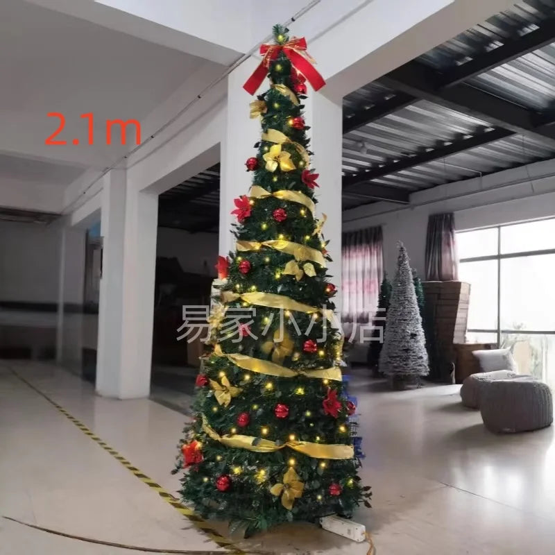 180cm Pop-Up Christmas Tree with Lights – Foldable Festive Decoration for Home Holiday Display