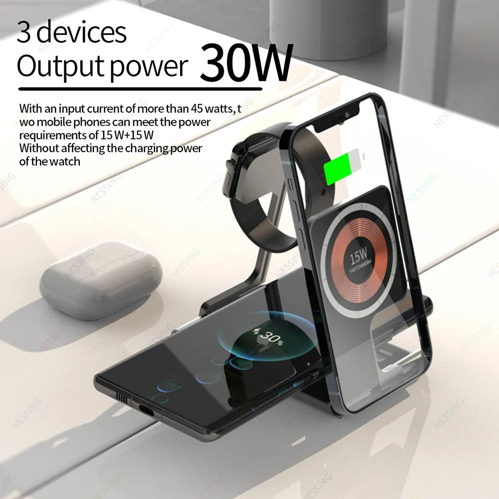 3 in 1 Foldable Magsafe Wireless Charger