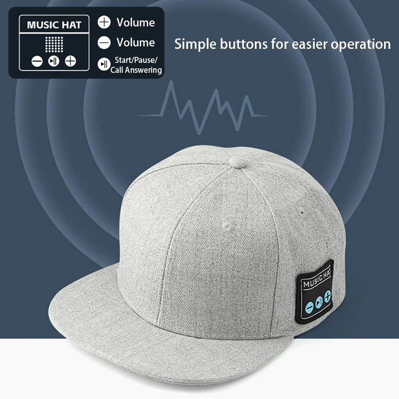 Bluetooth Music Baseball Cap – Wireless Sports Hat with Dual Speakers & Built-in Mic for Running & Outdoor Use