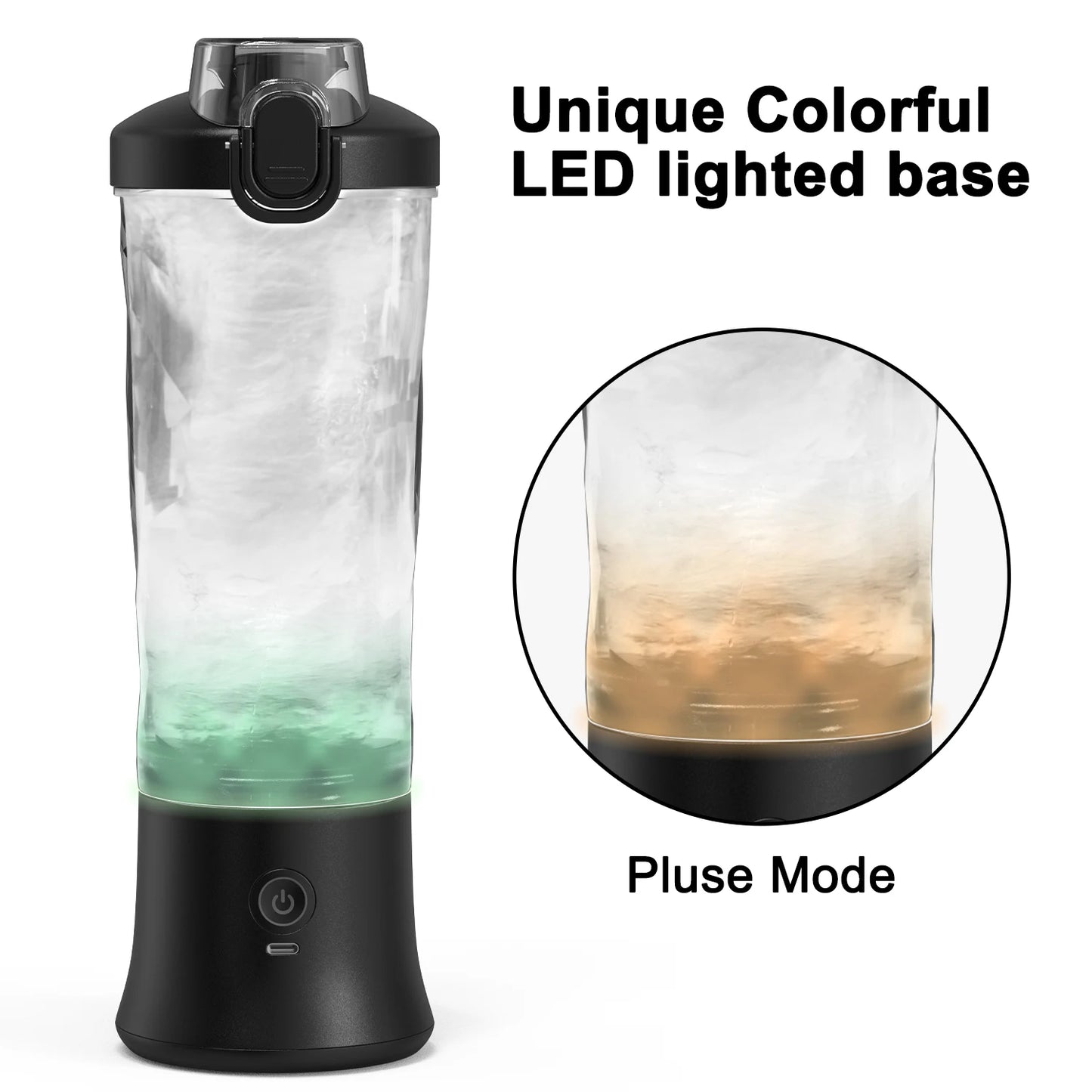 Portable Cordless Blender – 18oz Rechargeable Smoothie Maker with Leakproof Lid