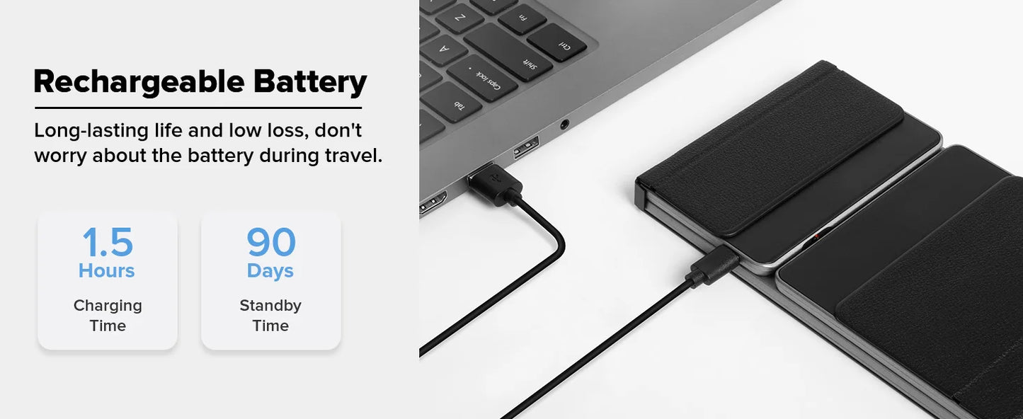 2 in 1 Touchpad Bluetooth Foldable Keyboard