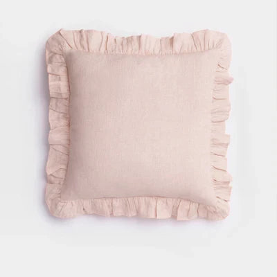 Soft Ruffled Pure Linen Cushion & Pillowcase Covers - 11 Colours