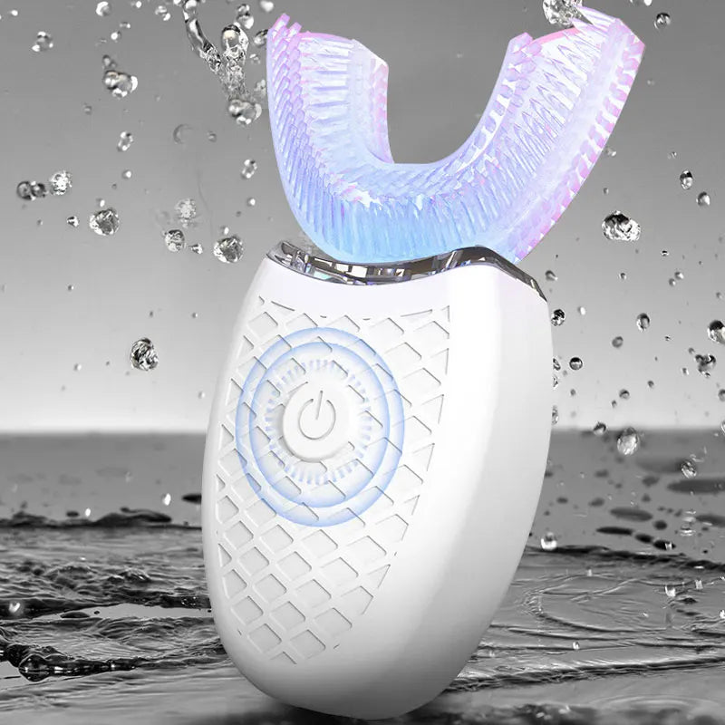 U-Shaped Electric Toothbrush – 360° Automatic Sonic Toothbrush with USB Rechargeable Silicone Head