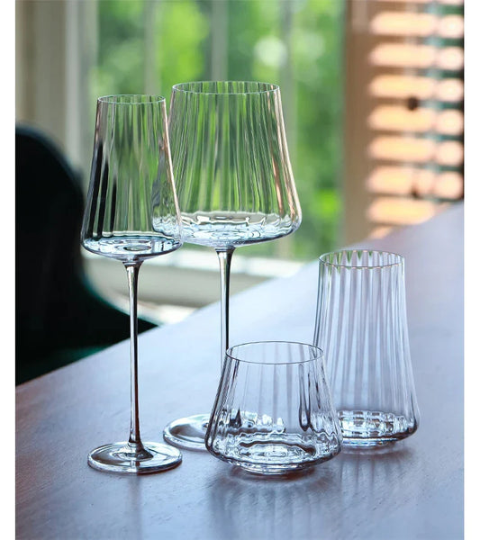 Sets of 2, 4 & 6 Handmade Sky Ripple Crystal Wine & Champagne Glasses - 5 Styles