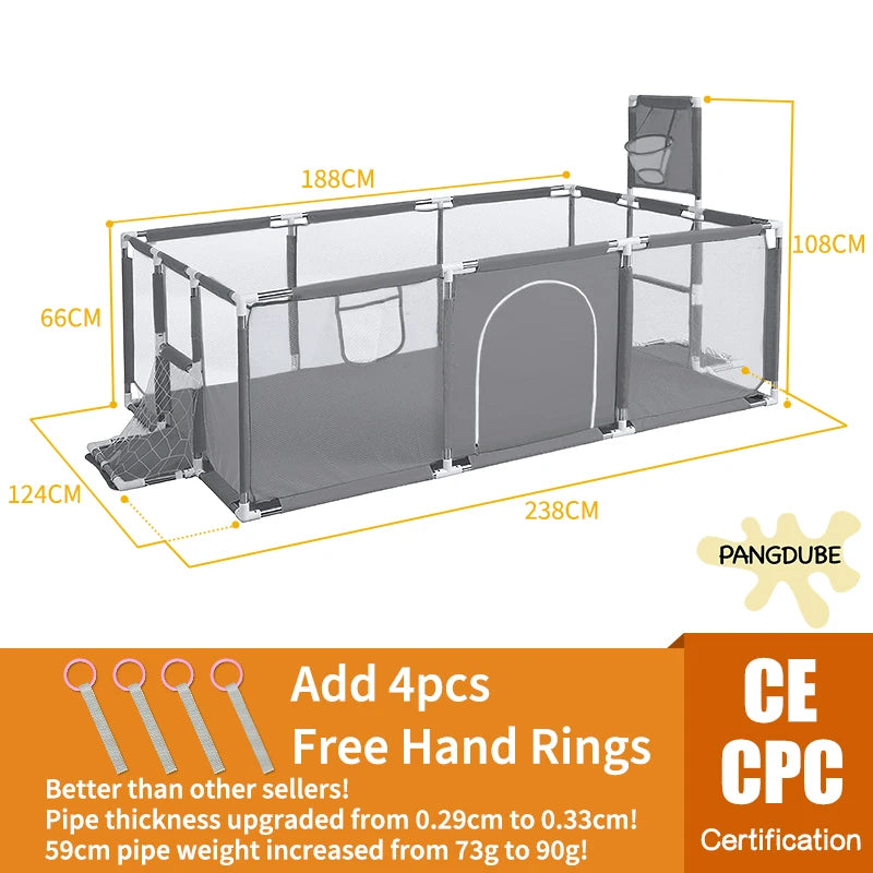 PANGDUBE Baby Playpen – Indoor Safety Fence & Ball Pit Playground for Kids 6 Months to 6 Years