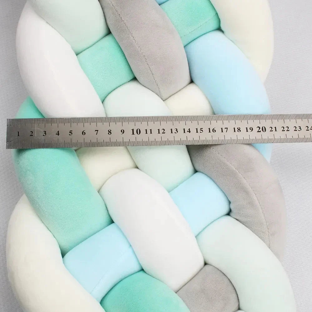 Braided Baby Crib Bumper – 300/400cm Soft Cushion Bed Protector for Newborns & Nursery Decoration