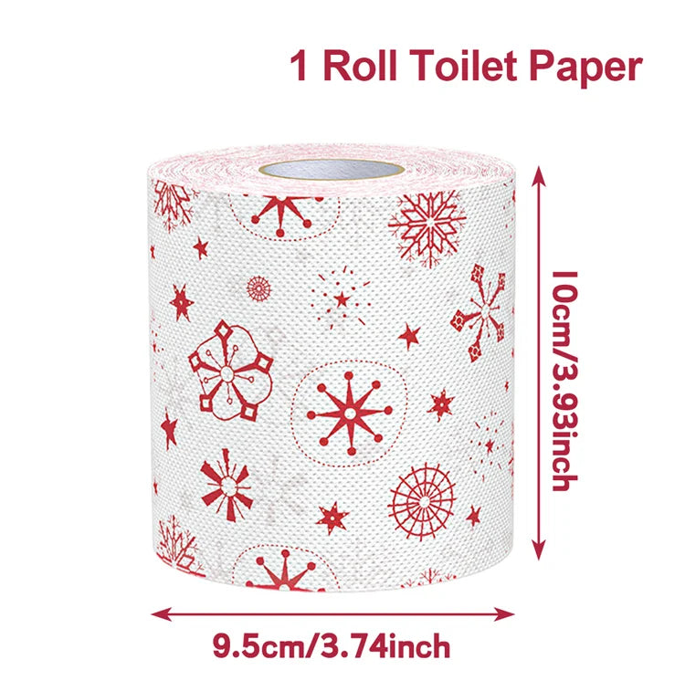 Christmas Toilet Paper Roll – Funny Merry Christmas & Happy 2026 New Year Tissue for Holiday Bathroom Décor