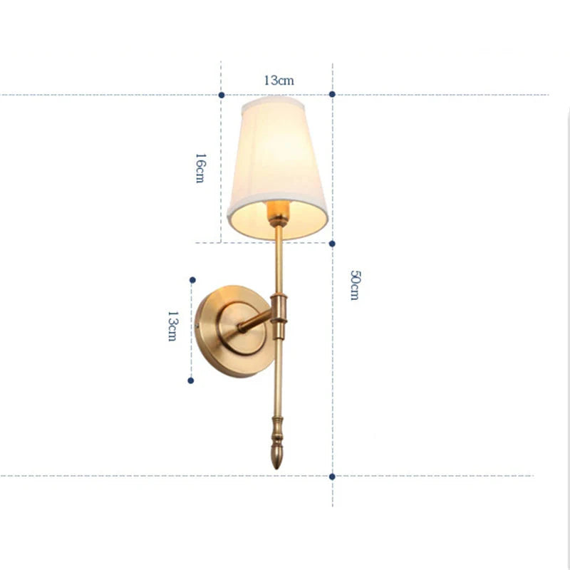 Traditional Nordic LED Wall Light Sconce - Gold