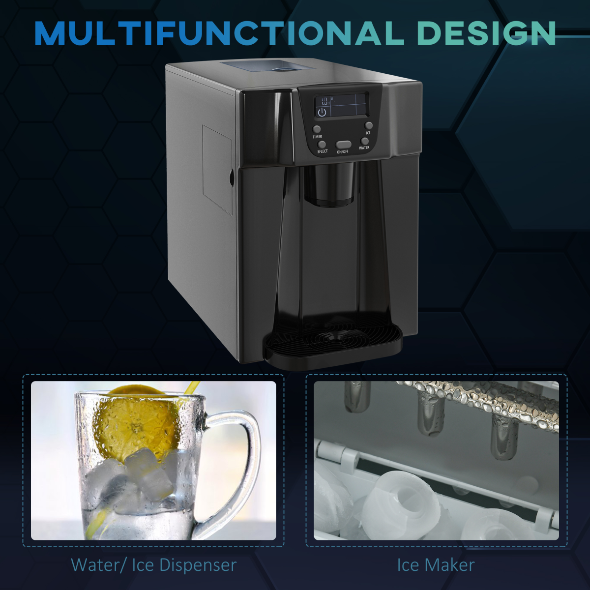 ChillMate Ice Maker & Water Dispenser – No Plumbing, Compact & Efficient!