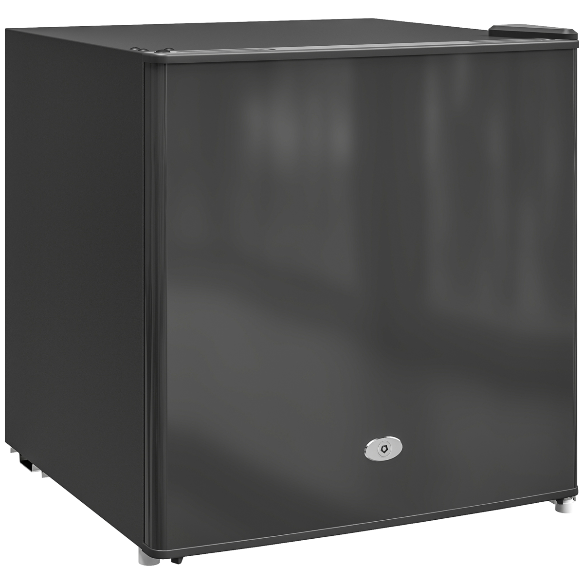 35L Compact Tabletop Freezer - Space-Saving Black Design with Keys