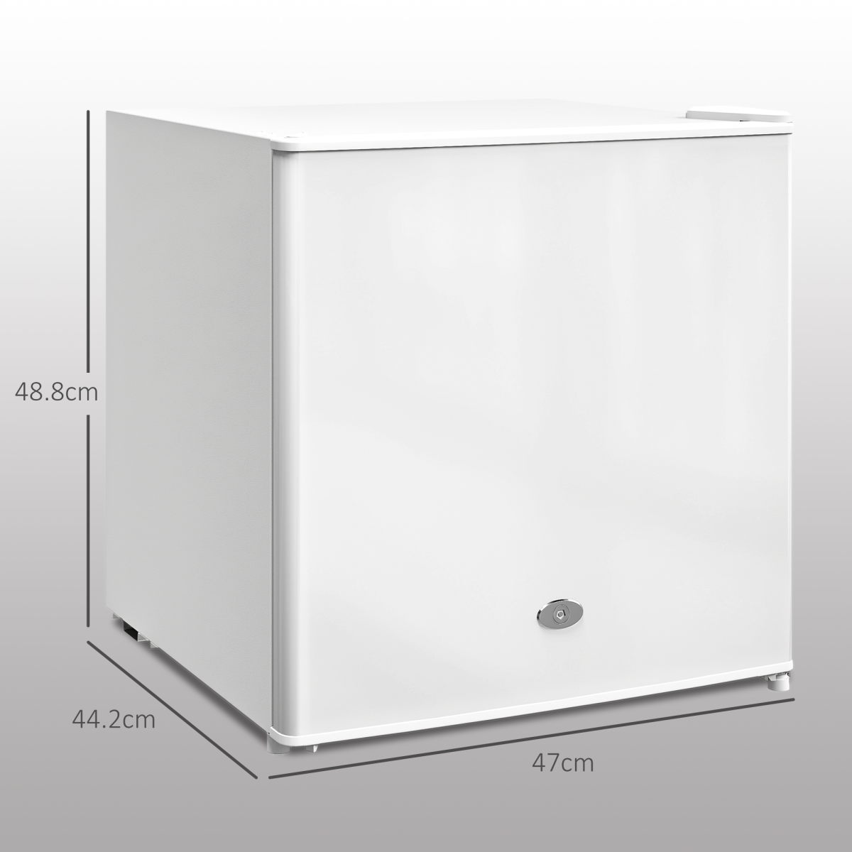 35L Compact Tabletop Freezer - Space-Saving Black Design with Keys