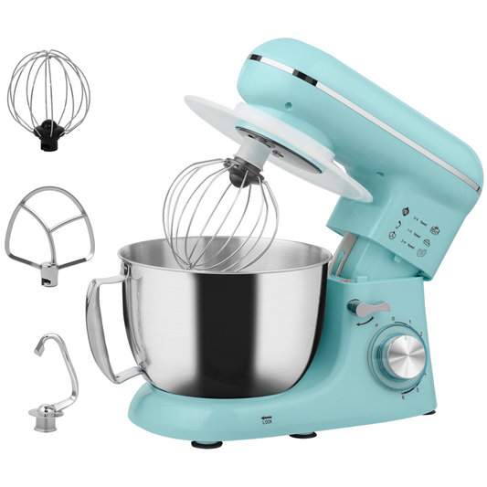 Electric Stand Mixer, 4.5L Food Mixer with Dough Hook, Whisk, Beige