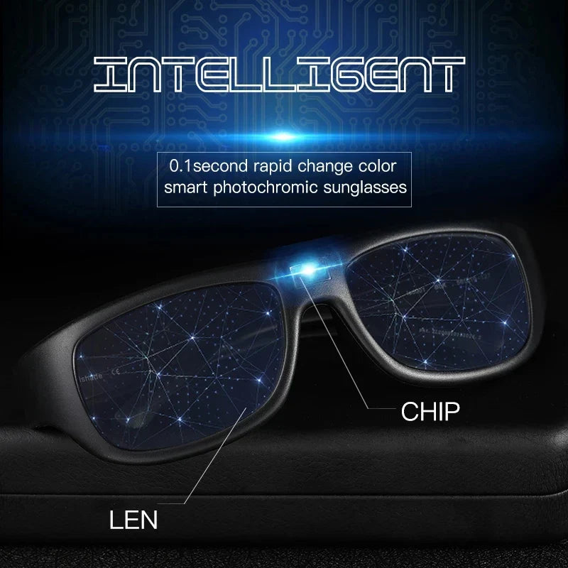 0.1 Second Smart Photosensitive/Photochromic Color-changing Sunglasses