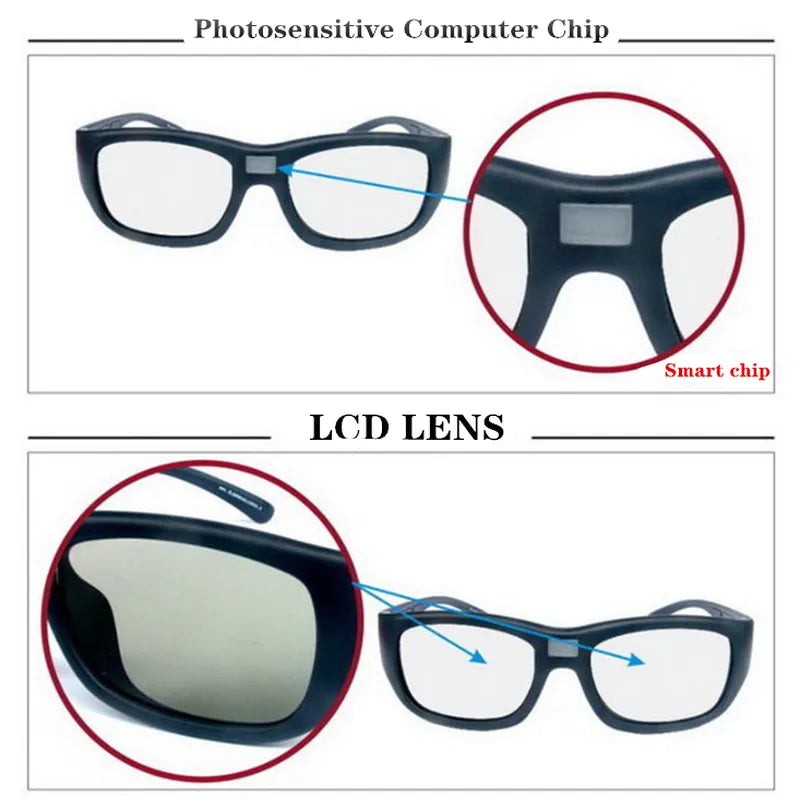 0.1 Second Smart Photosensitive/Photochromic Color-changing Sunglasses