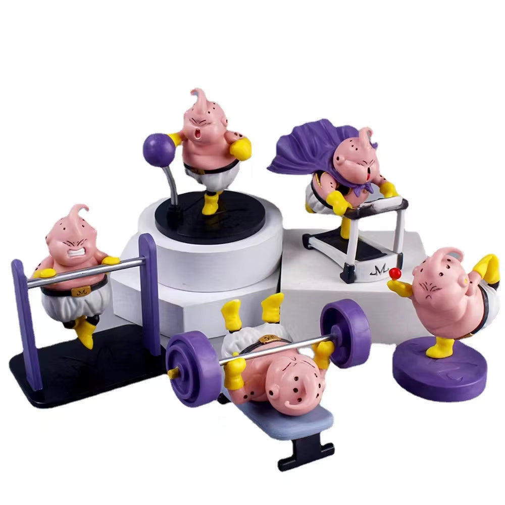 5Pcs/Set Dragon Ball Z Fitness BUU Action Figure Toys Collection Figurine Doll