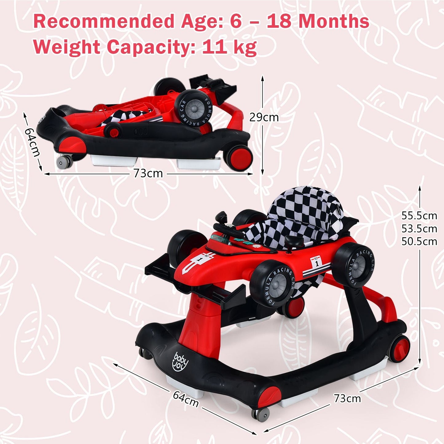 Versatile 4-In-1 Baby Push Walker
