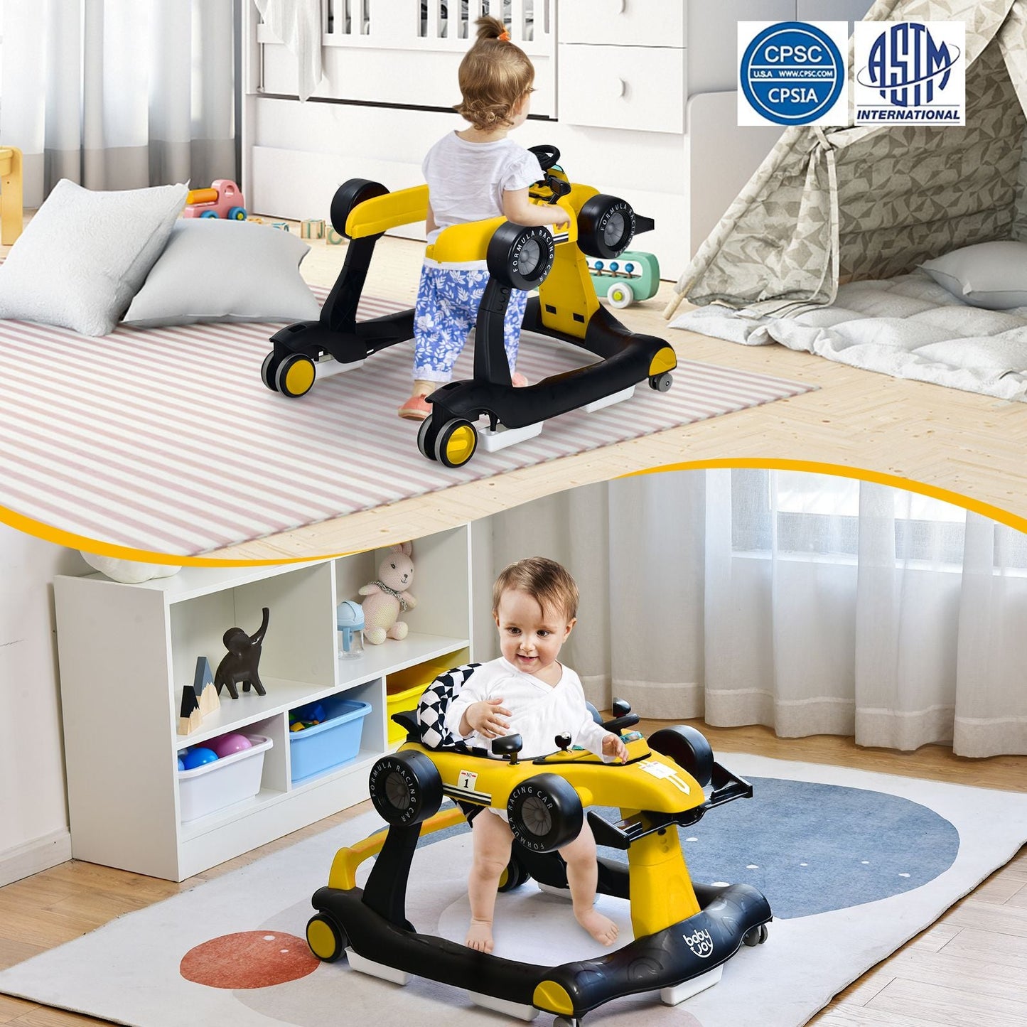 Versatile 4-In-1 Baby Push Walker