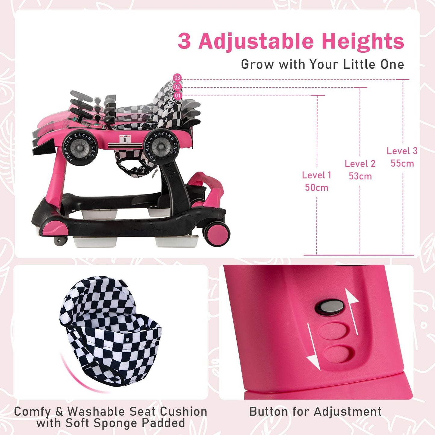 Versatile 4-In-1 Baby Push Walker