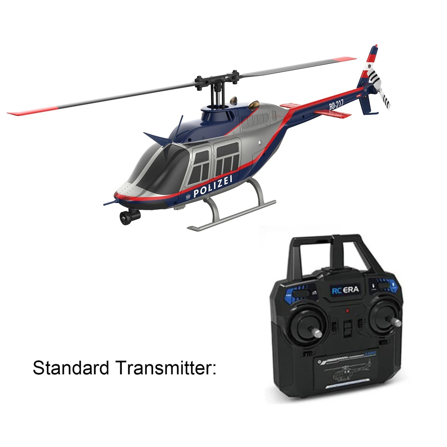 C138 BELL 206 Jet Ranger 6-Axis Gyro Stabilized 4-Channel RC Helicopter - Ready to Fly for Adults