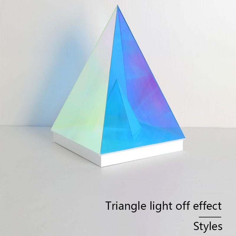 Atmospheric Pyramid Acrylic Lamp - Colorful Table Light