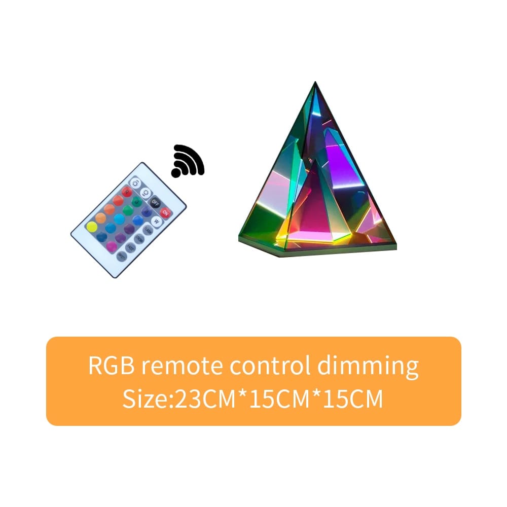 Atmospheric Pyramid Acrylic Lamp - Colorful Table Light