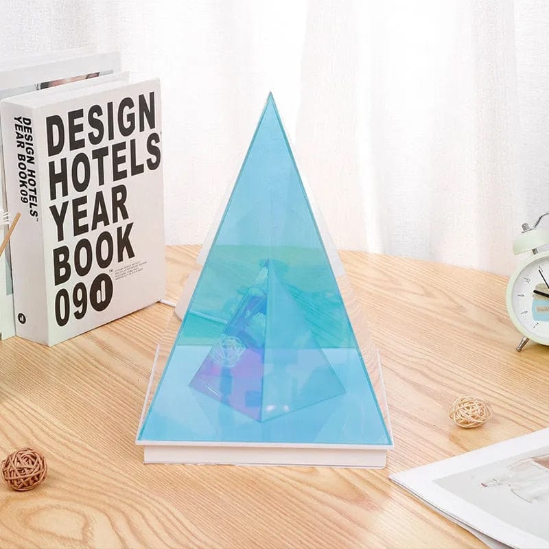 Atmospheric Pyramid Acrylic Lamp - Colorful Table Light