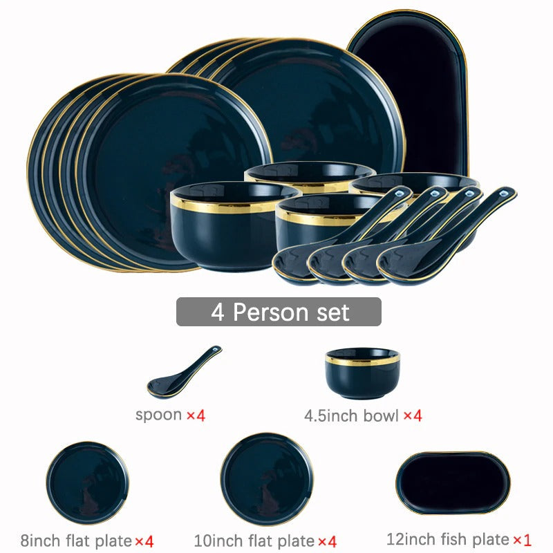 Oxford Blue Luxury Dinnerware Set