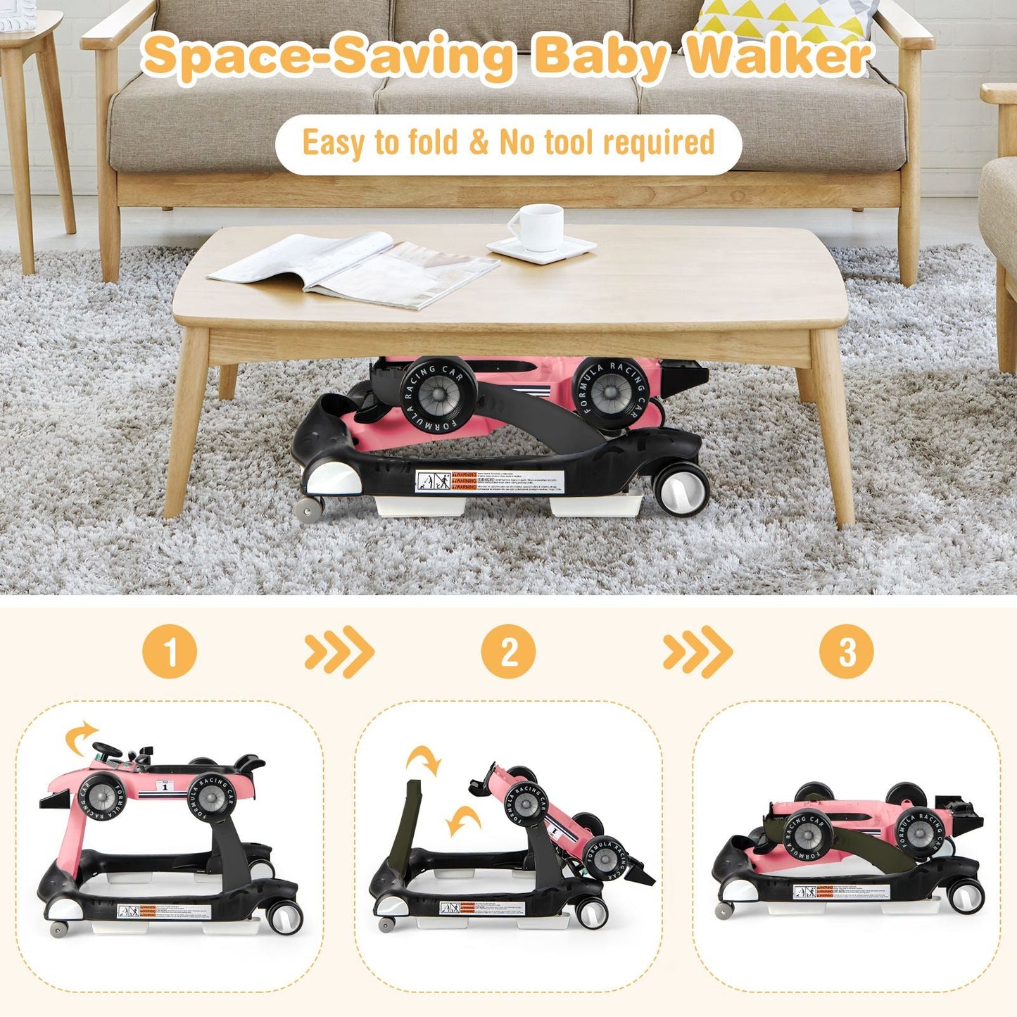Versatile 4-In-1 Baby Push Walker