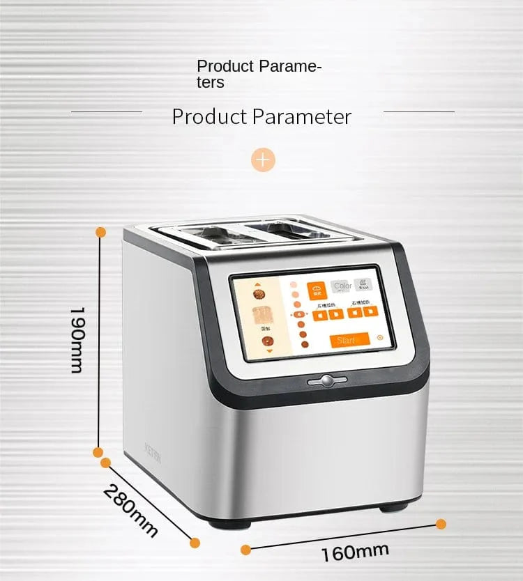 BrecoTouch Pro: High-Speed Smart Toaster for Perfectly Toasted Bread Every Time