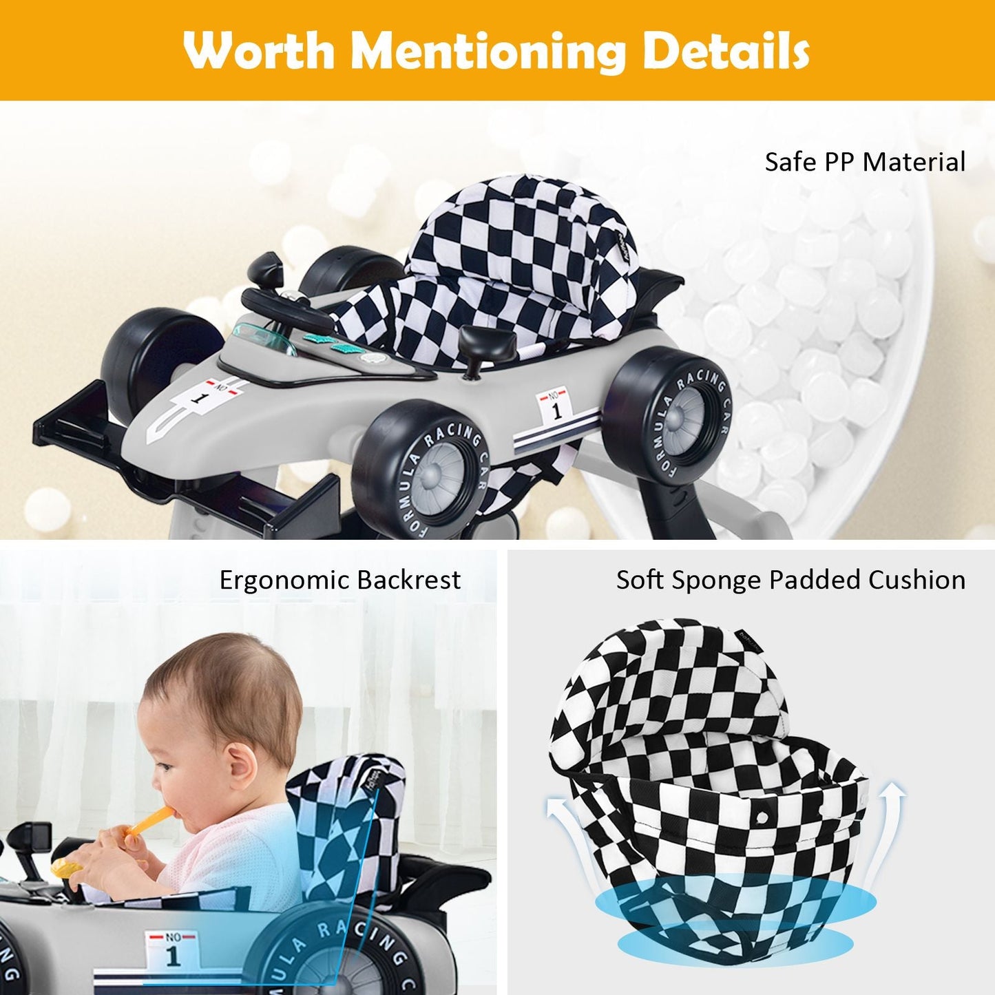 Versatile 4-In-1 Baby Push Walker