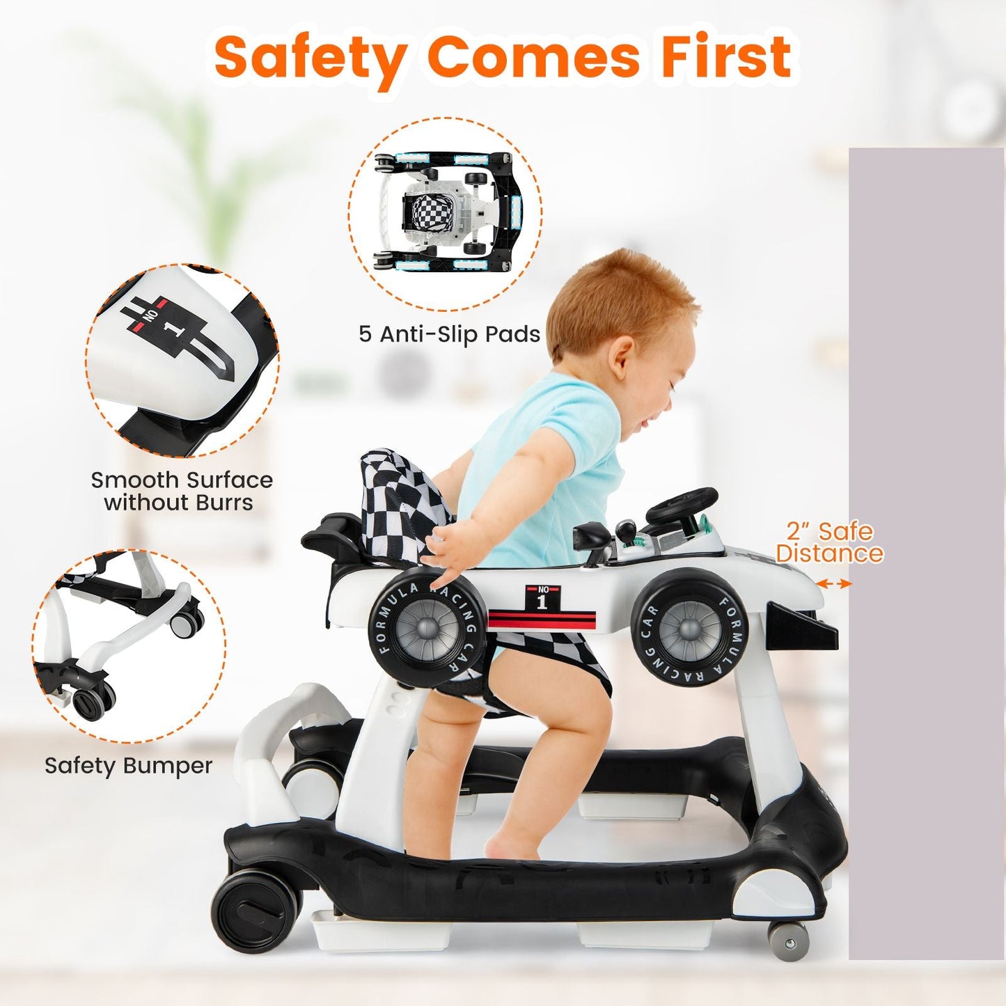 Versatile 4-In-1 Baby Push Walker