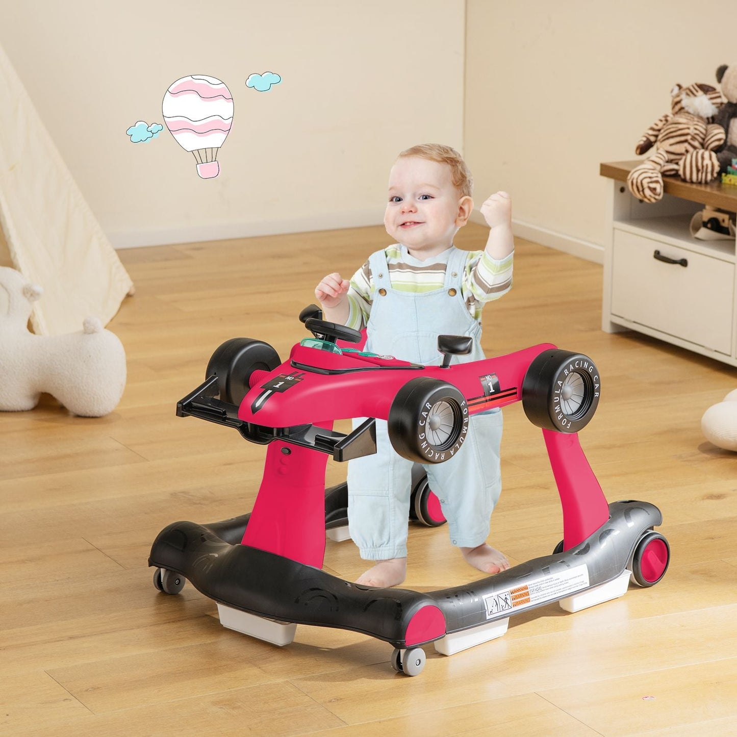 Versatile 4-In-1 Baby Push Walker