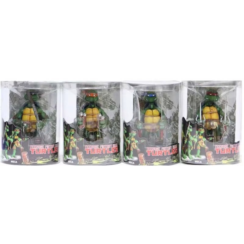 NECA Teenage Mutant Ninja Turtles Anime Action Figure Collection Gift for Kids 4Pcs/Set