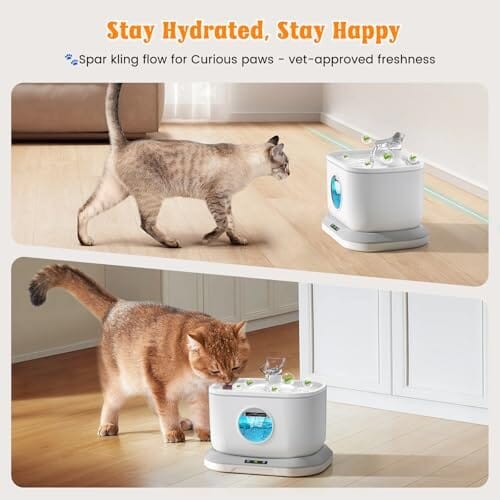 Cat Water Fountain & 4 Packs Replacement Filters