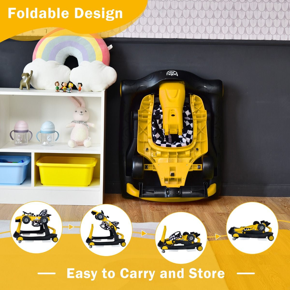 Versatile 4-In-1 Baby Push Walker