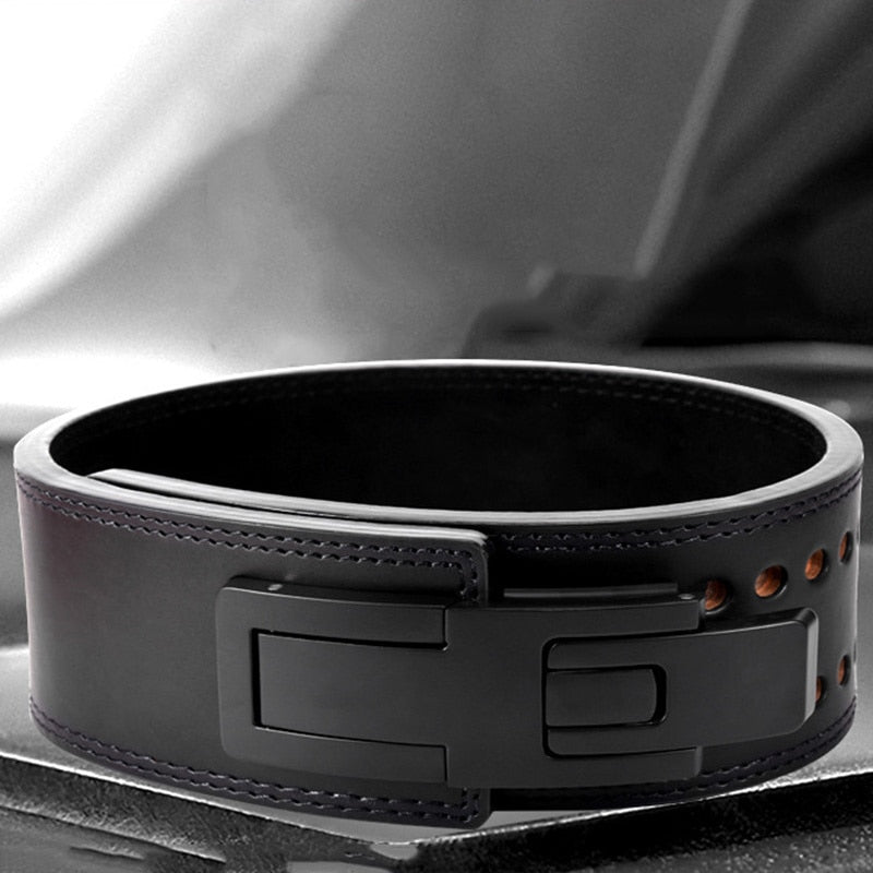 Cowhide Wide Weightlifting Belt