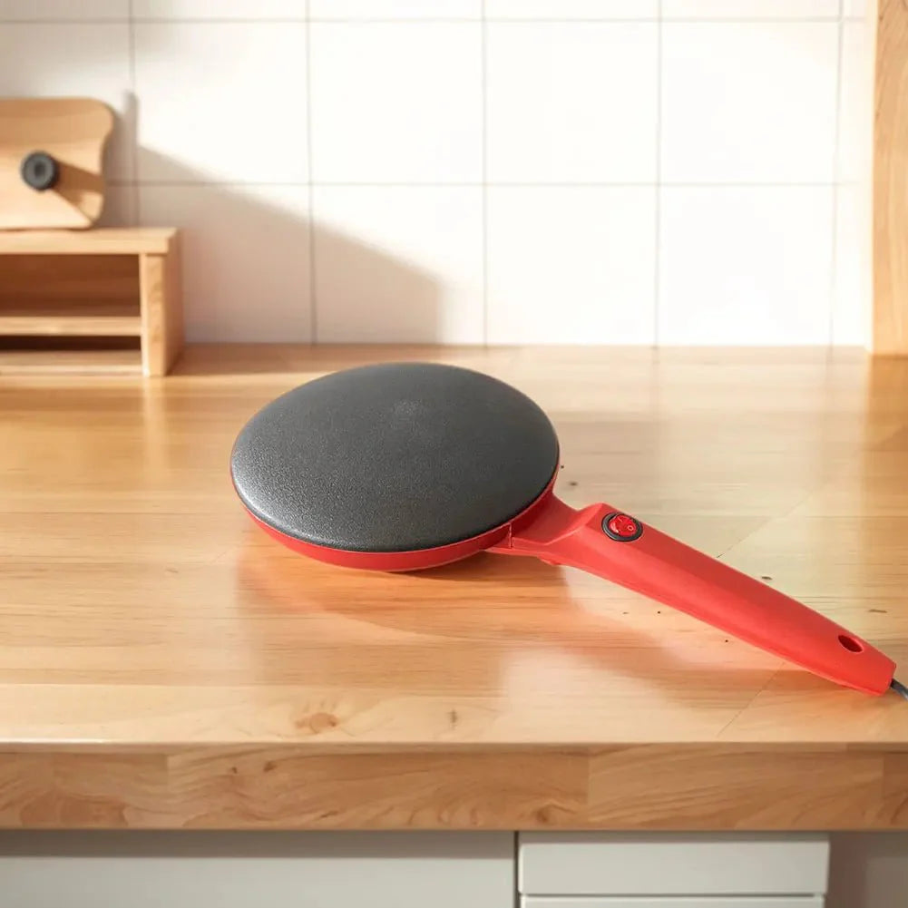 CrispWave: Electric Crepe Maker Non Stick Pan