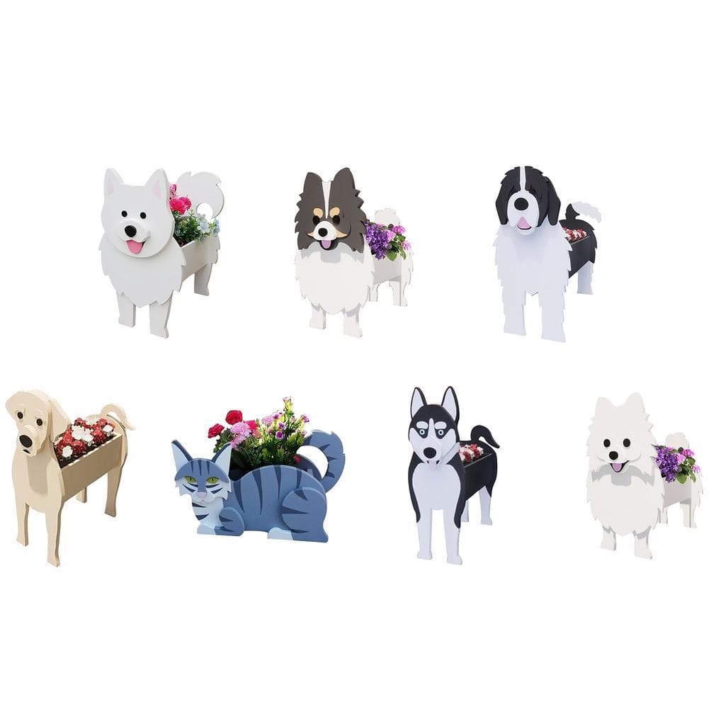 Cute Hand-made Dog-shaped Flower Pots Planter