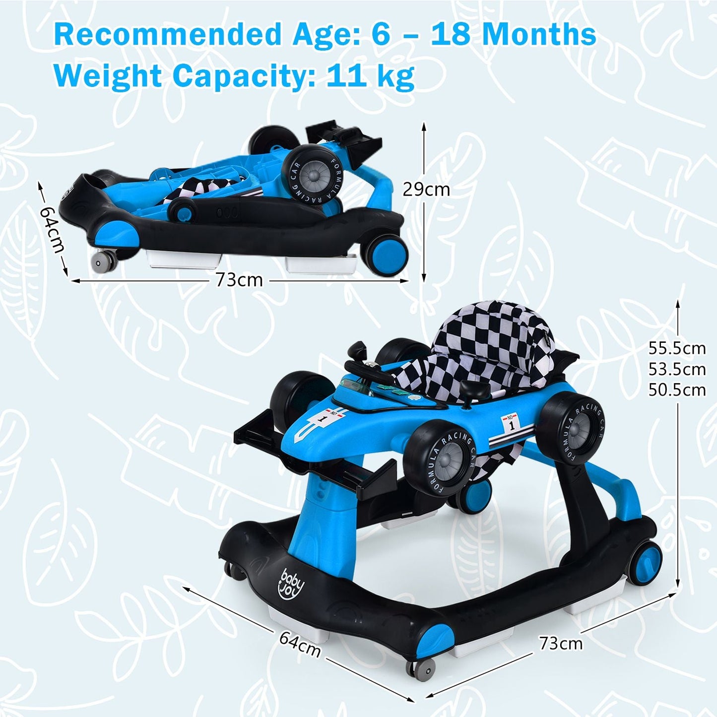 Versatile 4-In-1 Baby Push Walker