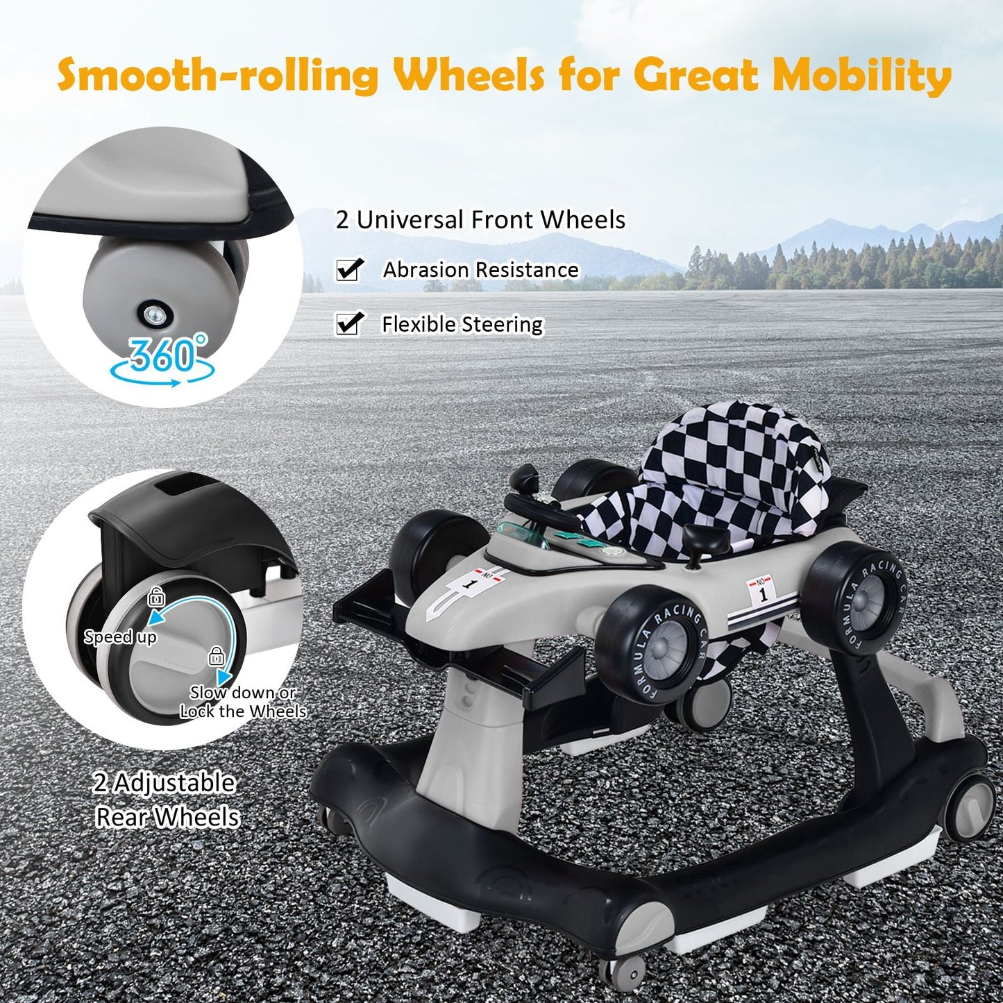 Versatile 4-In-1 Baby Push Walker