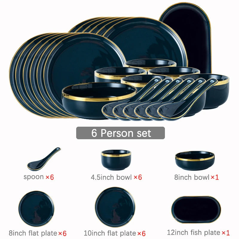 Oxford Blue Luxury Dinnerware Set