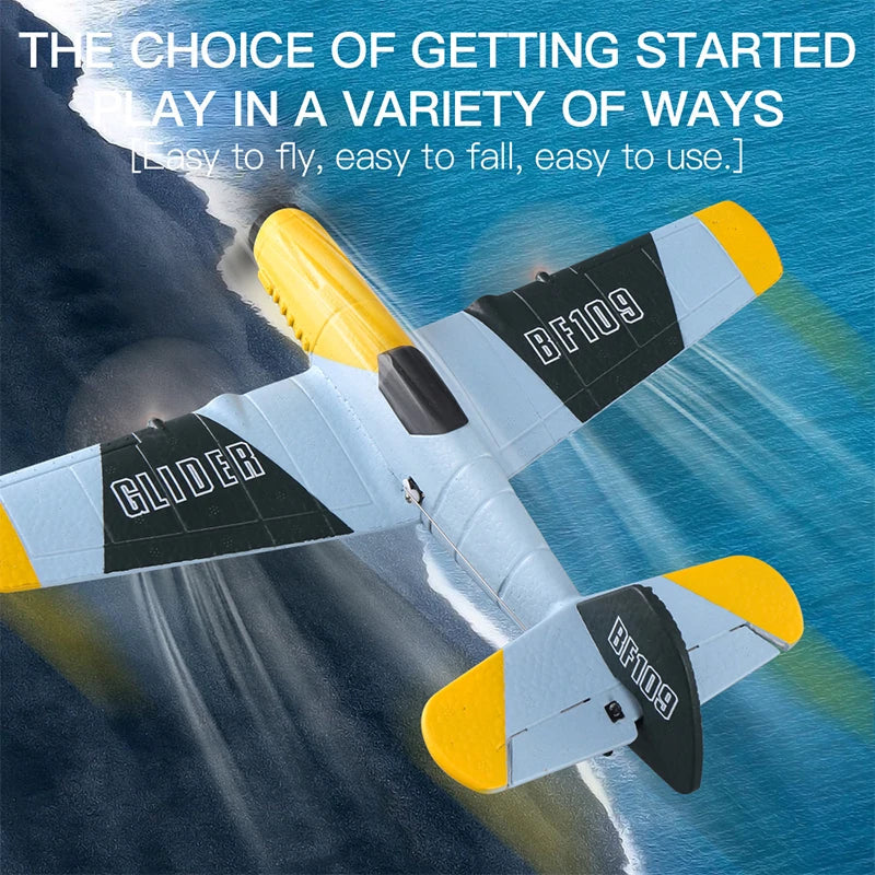 BF109 RC Plane - Professional 2.4G Remote Control EPP Foam Glider - Perfect Gift for Kids!